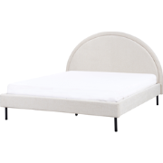 MARGUT - Bed - Lichtbeige - 160 x 200 cm - Polyester