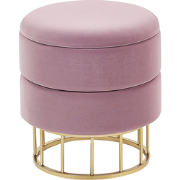 ELGIN  - Poef - Roze - 37 cm - Fluweel