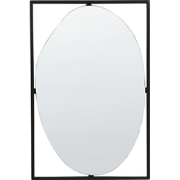 NIBELLE - Wandspiegel - Zwart - 40 x 60 cm - Glas