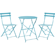 FIORI - Bistroset voor 2 - Zeeblauw - Staal