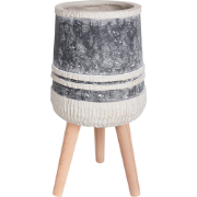 ARISAEMA - Bloempot - Beige/Grijs - Magnesium