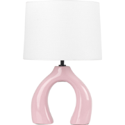 ABBIE - Tafellamp - Roze - Keramiek