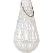 TONGA - Lantaarn - Wit - Bamboehout