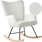 ARSET - Schommelstoel - Gebroken wit - Bouclé