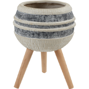 ATHYRIUM - Bloempot - Beige/Grijs - 38 x 38 x 28 cm - Magnesiumoxide