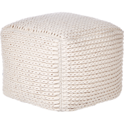 DAMAN - Poef - Lichtbeige - Katoen