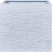 PAROS - Plantenbak - Wit - 50 cm - Klei-vezelmengsel