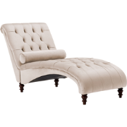 MURET - Chaise longue - Beige - Symmetrisch - Fluweel