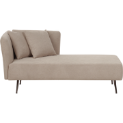 RIOM - Chaise longue - Beige - Linkszijdig - Polyester