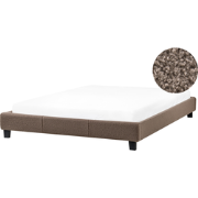 ROANNE  - Tweepersoonsbed - Taupe - 160 x 200 cm - Bouclé