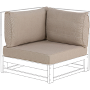 TIMOR - Tuinkussenhoezen set van 3 - Taupe - Polyester