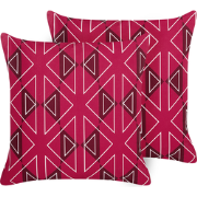 MEZZANO - Tuinkussen set van 2 - Fuchsiapaars - 45 x 45 cm - Polyester
