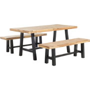 SCANIA  - Tuinset voor 6 - Lichte houtkleur/Zwart - Acaciahout