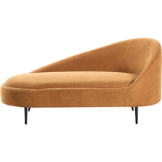 VALREAS - Chaise longue - Oranje - Rechtszijdig - Polyester