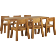 LIVORNO  - Tuinset voor 6 stoelen - Lichte houtkleur - Acaciahout