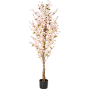 SAKURA - Kunstplant - Roze - 185 cm - Synthetisch materiaal