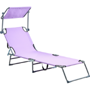 FOLIGNO - Ligstoel - Paars - Polyester/Staal