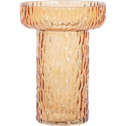 PLATANIA - Decoratieve vaas - Oranje - Glas