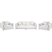 LUVOS - Banken set - Gebroken wit - Polyester