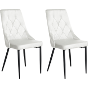 AVENIR - Eetkamerstoel set van 2 - Off-white - Fluweel