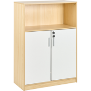 ZEHNA - Archiefkast met plank - Lichtbruin/Wit - Vezelplaat