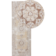 ALMUS - Laagpolig vloerkleed - Beige - 60 x 180 cm - Katoen