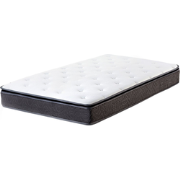 JOY - Pocketveringmatras - Wit - 90 x 200 cm - Bamboestof