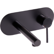 CLAVIJO - Wandgemonteerde mengkraan - Zwart - Messing