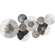 CESIUM - Wanddecoratie - Zwart/Zilver - Metaal