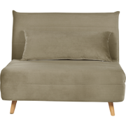 SETTEN  - Slaapbank 1-zits - Olijfgroen - Fluweel