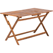 CENTO - Tuintafel - Donkere houtkleur - 140 x 75 cm - Acaciahout