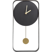 SERVOZ - Wandklok - Zwart - Staal