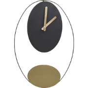 MANIGOD - Wandklok - Zwart/Goud - Staal