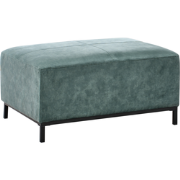 OSLO - Ottomaan - Blauwgroen - Fluweel