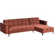 ALNES - Hoekbank - Lichtrood - Linkszijdig - Polyester