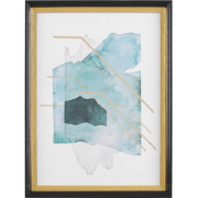 TOUBA  - Wanddecoratie - Blauw - 30 x 40 cm - Papier