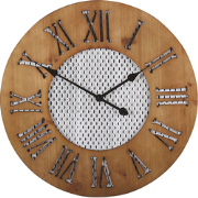 CUILCO  - Wandklok - Donkere houtkleur  - Dennenhout