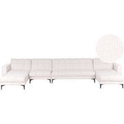 ALNES - Hoekbank 6-zits - Wit - Polyester