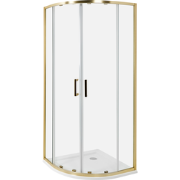 JUKATAN - Douchecabine - Goud - 80 x 80 x 185 cm - Veiligheidsglas