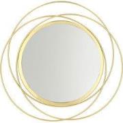 QUVIO Spiegel - Rond - Metaal - Goud