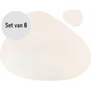 Krumble Placemat set design - 6 stuks - Wit