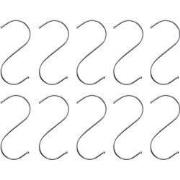 QUVIO Ophanghaken - RVS - Zilver - L - 12 cm (h) - 10 stuks