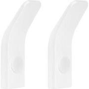 QUVIO Haakje metaal wand - Wit - Set van 2