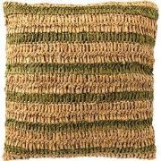 Dutch Decor ANTONY - Kussenhoes 45x45 cm - strepen van raffia - Olive ...