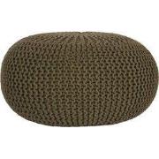 LABEL51 Poef Knitted - Army green - Katoen - L