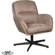 LABEL51 Fauteuil Moss - Taupe - Micro Suede - One Size