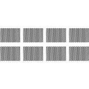 Krumble Theedoek Driehoek patroon - Zwart/wit - Set van 8