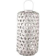 PTMD Lantaarn Mayita - 40x40x81 cm - Glas - Wit