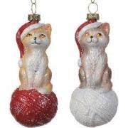 Kat kunststof l4.8b4.8h10.5 cm a2 kerst