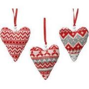 Hart polyester l12b10h3 cm rood a3 kerst